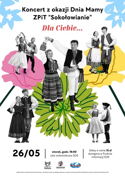 Plakat wydarzenia: Koncert ZPiT ,,Sokołowianie" dla Mam 